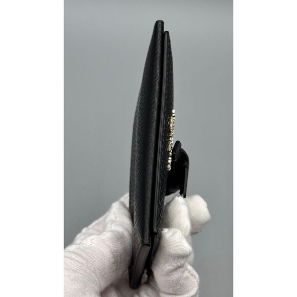 Kate Spade KH156 Knott Zip Card Holder Black Pebbled Leather Gold Hardware NWOT - Picture 8 of 15